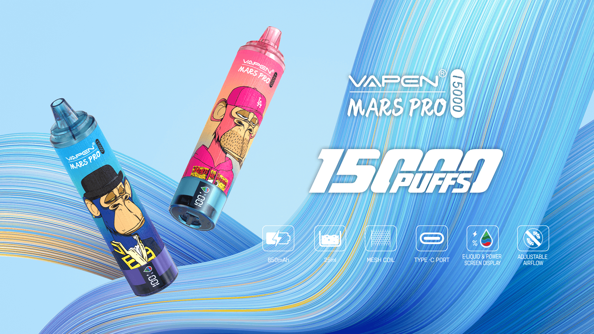 VAPEN MARS Pro 15000Puffs Tornado Disposable Vape RandM Fumot 15K MESH Coil Capacity Oil Battery Power Screen Indicator Puff Vaper Wape