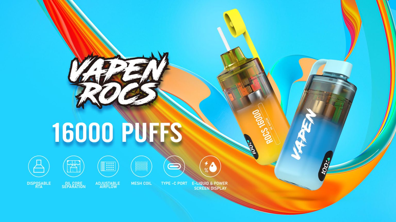 VAPEN ROCS 16000Puffs Disposable Refillable OCS RTA Vape Electronic ...