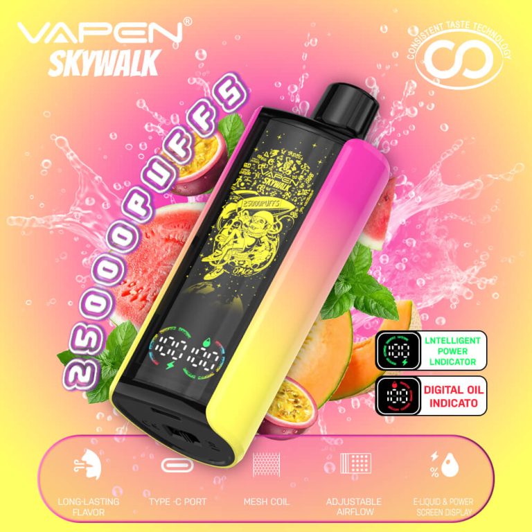 VAPEN SKYWALK 25000 25K Puffs Disposable Vape 30000 30K Puff Electronic e Cigarette Long-lasting Flavors Smart Display Vapsolo Super Razz Bar 15000 15K Vaper EU Warehouse (1)